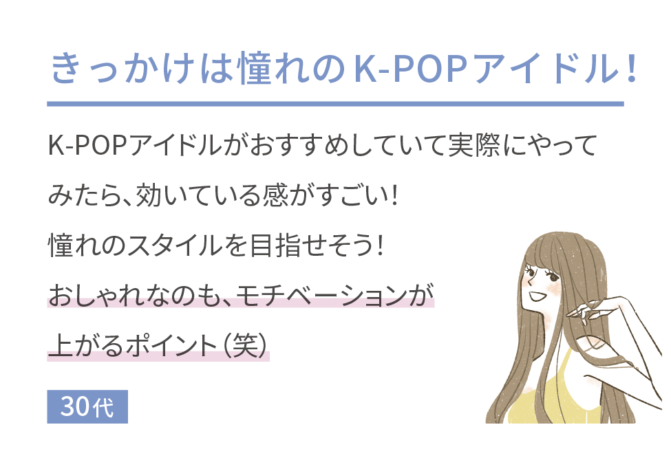 きっかけは憧れのK-POPアイドル 30代の会員の声