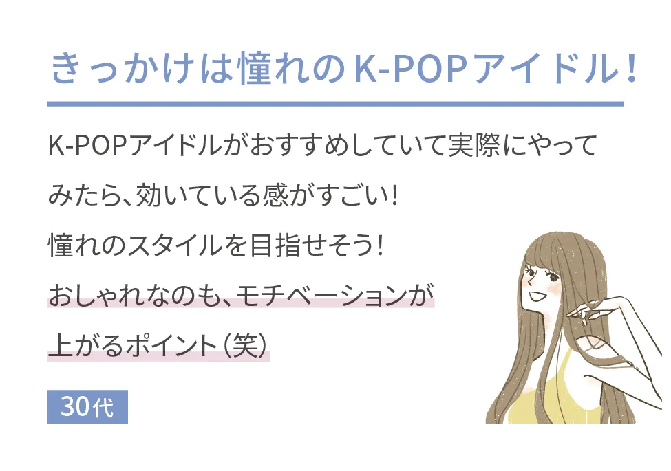 きっかけは憧れのK-POPアイドル 30代の会員の声