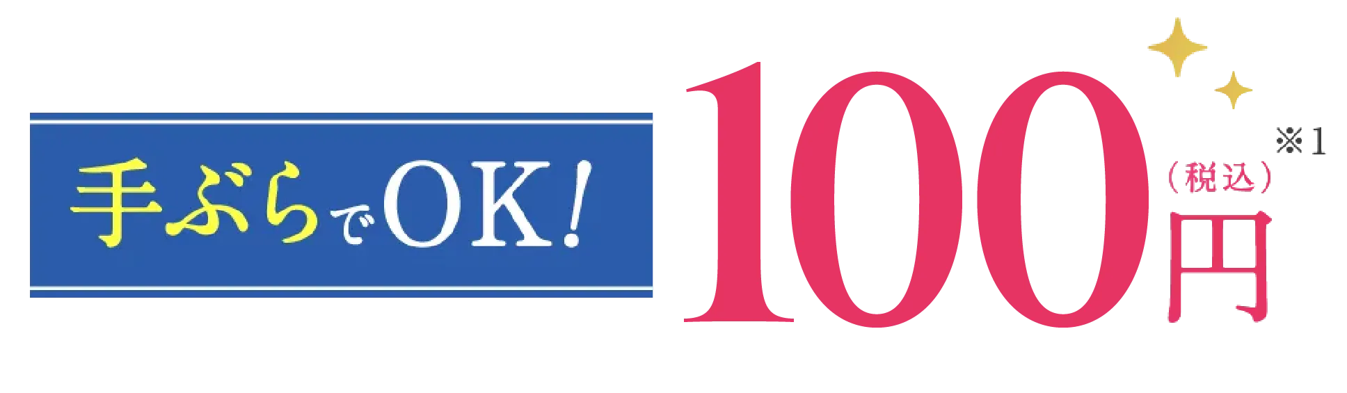 手ぶらでOK! 100円(税込)※1