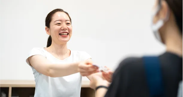 店舗で受付