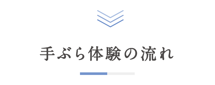 手ぶら体験の流れ
